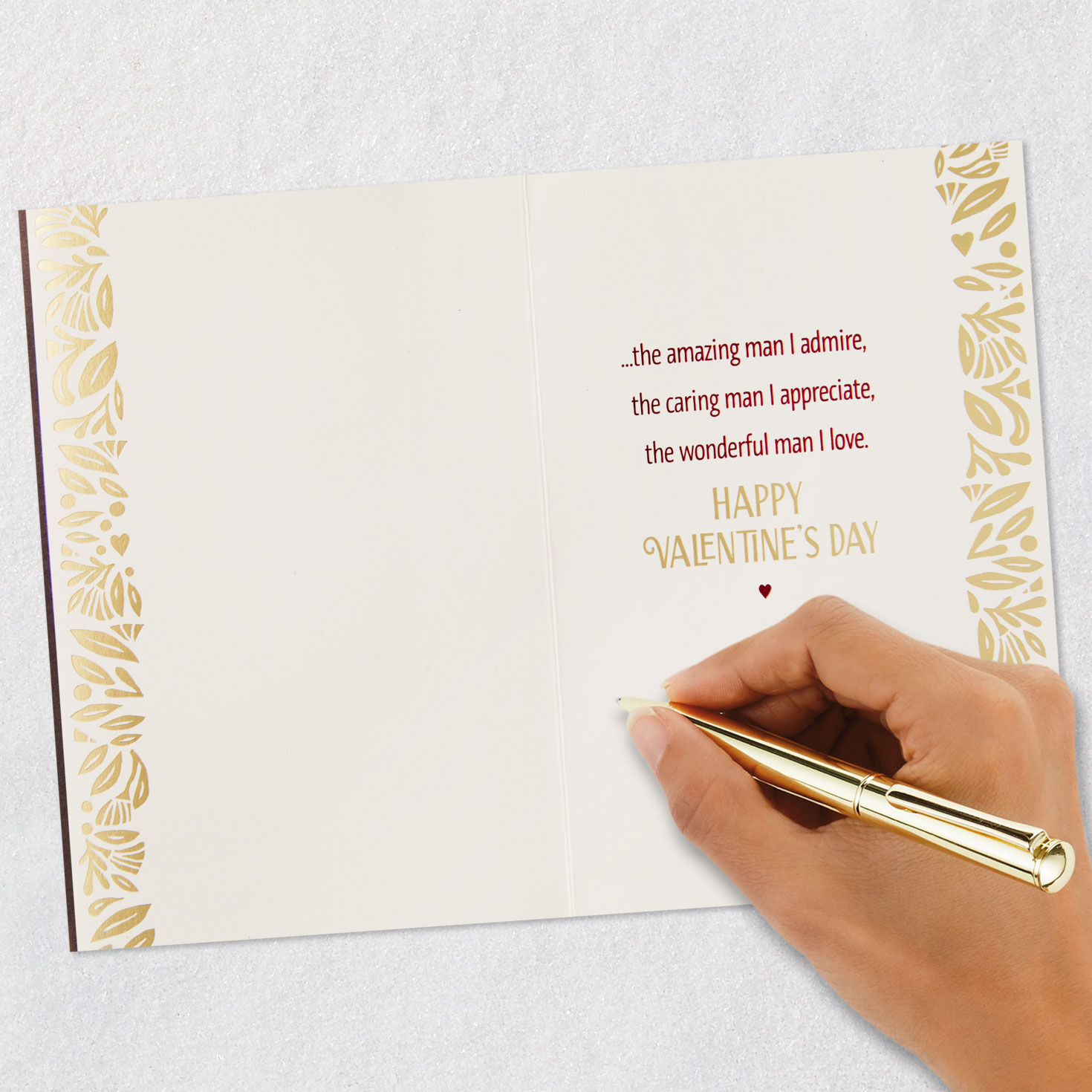 Red Foliage Valentine's Day Card for Husband Signing card image number 6