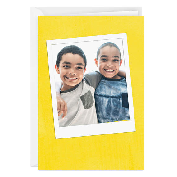 Personalized Photo on Yellow Photo Card