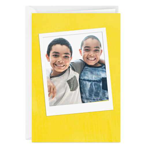 Personalized Photo on Yellow Photo Card, 
