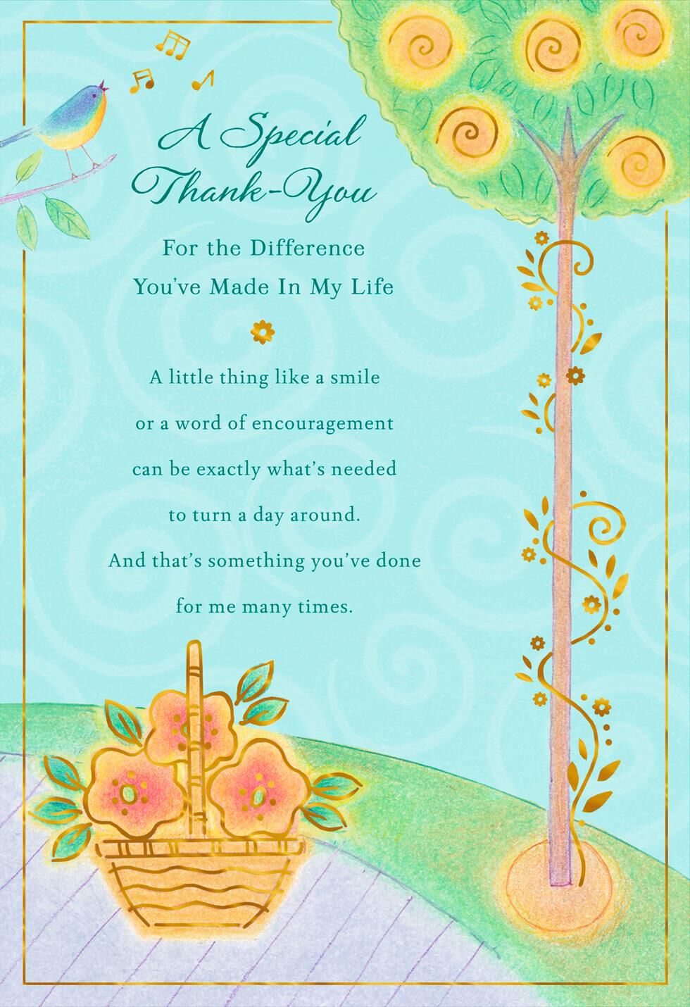 Difference You've Made Bird Thank You Card