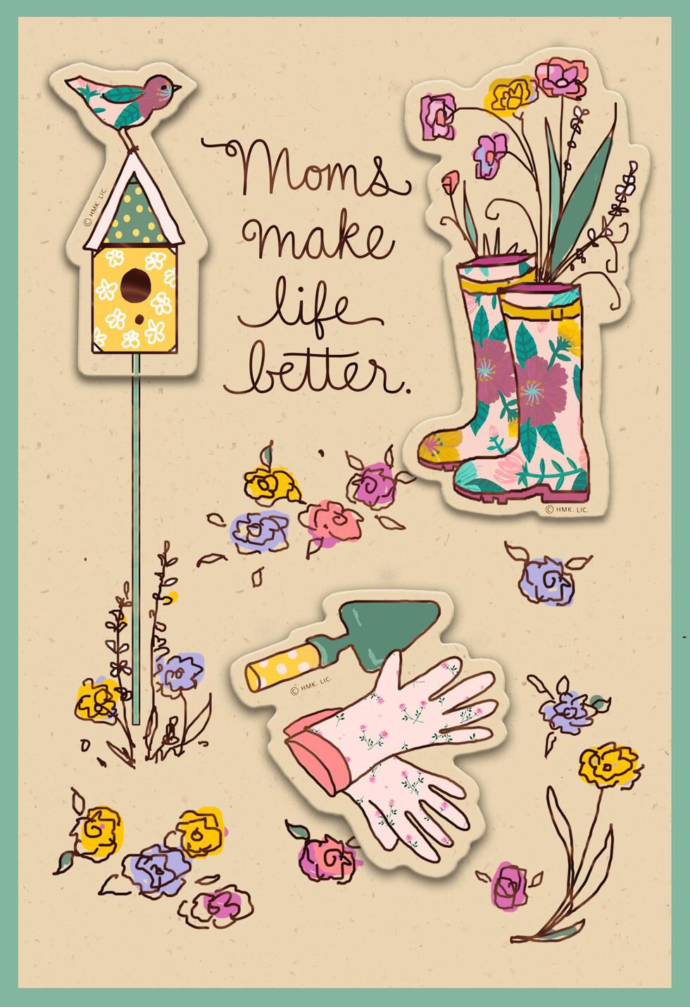 You Make Life Better Mother's Day Card With Plant Stake