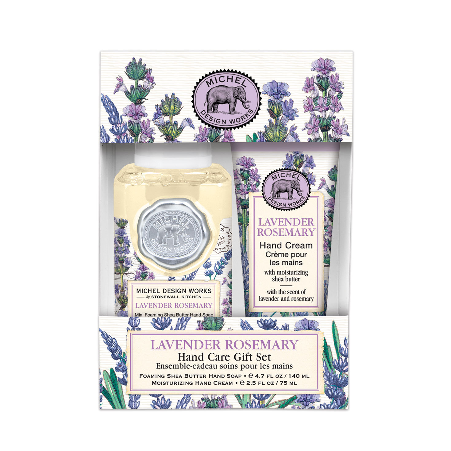 Michel Design Works Lavender Rosemary Foaming Soap and Hand Cream Gift Set