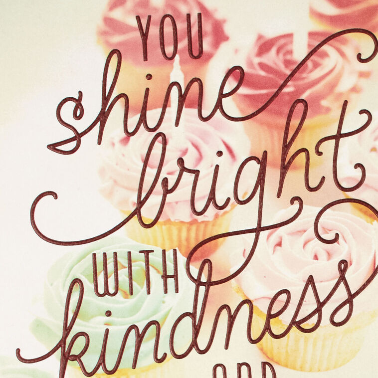 Cupcakes You Shine Bright Birthday Card for Her, , large image number 4