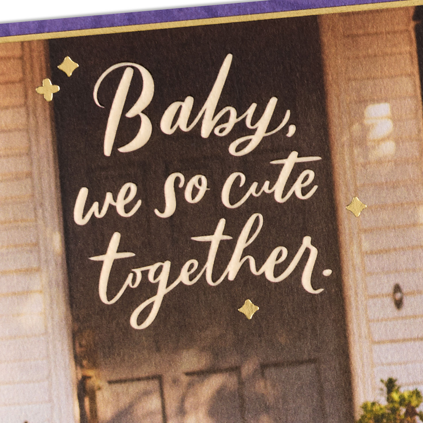 Black Boy and Girl on Porch Step Anniversary Card Card Front Detail image number 5