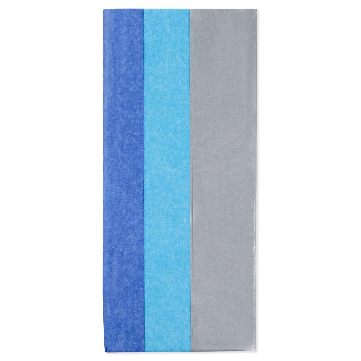 Blue/Silver/Turquoise 3-Pack Tissue Paper, 6 sheets