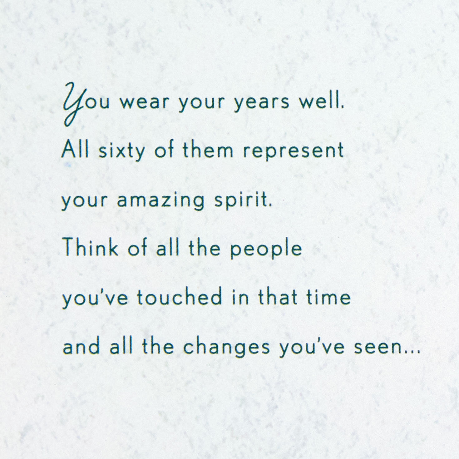 Botanical Leaves 60th Birthday Card Sentiment image number 2
