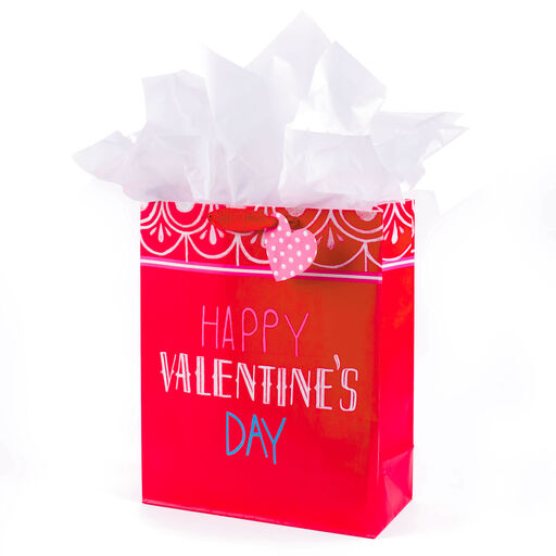 15.5" Happy Valentine's Day XL Gift Bag With Tissue Paper, 