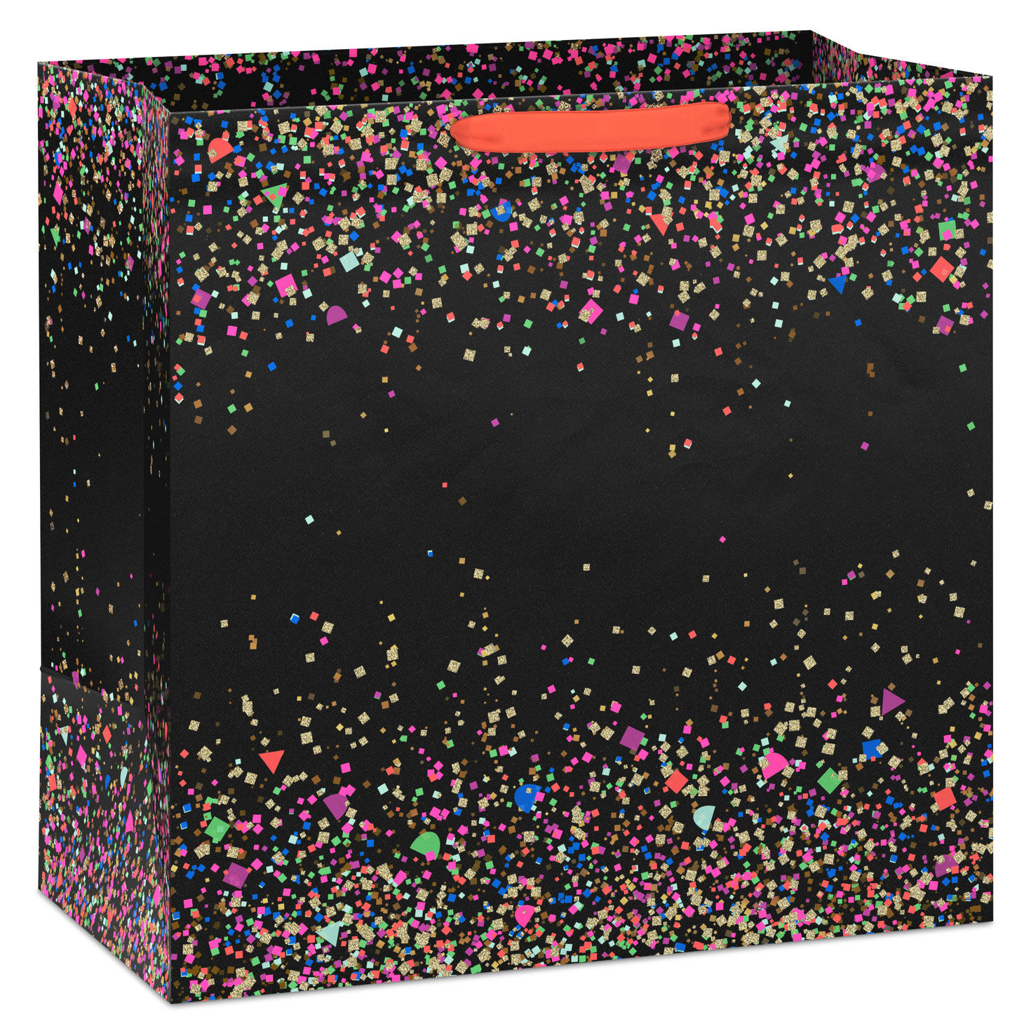 15" Neon Confetti on Black Extra-Deep Gift Bag