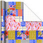 Vibrant Vintage Patchwork Wrapping Paper Roll Wrap Square image number 1