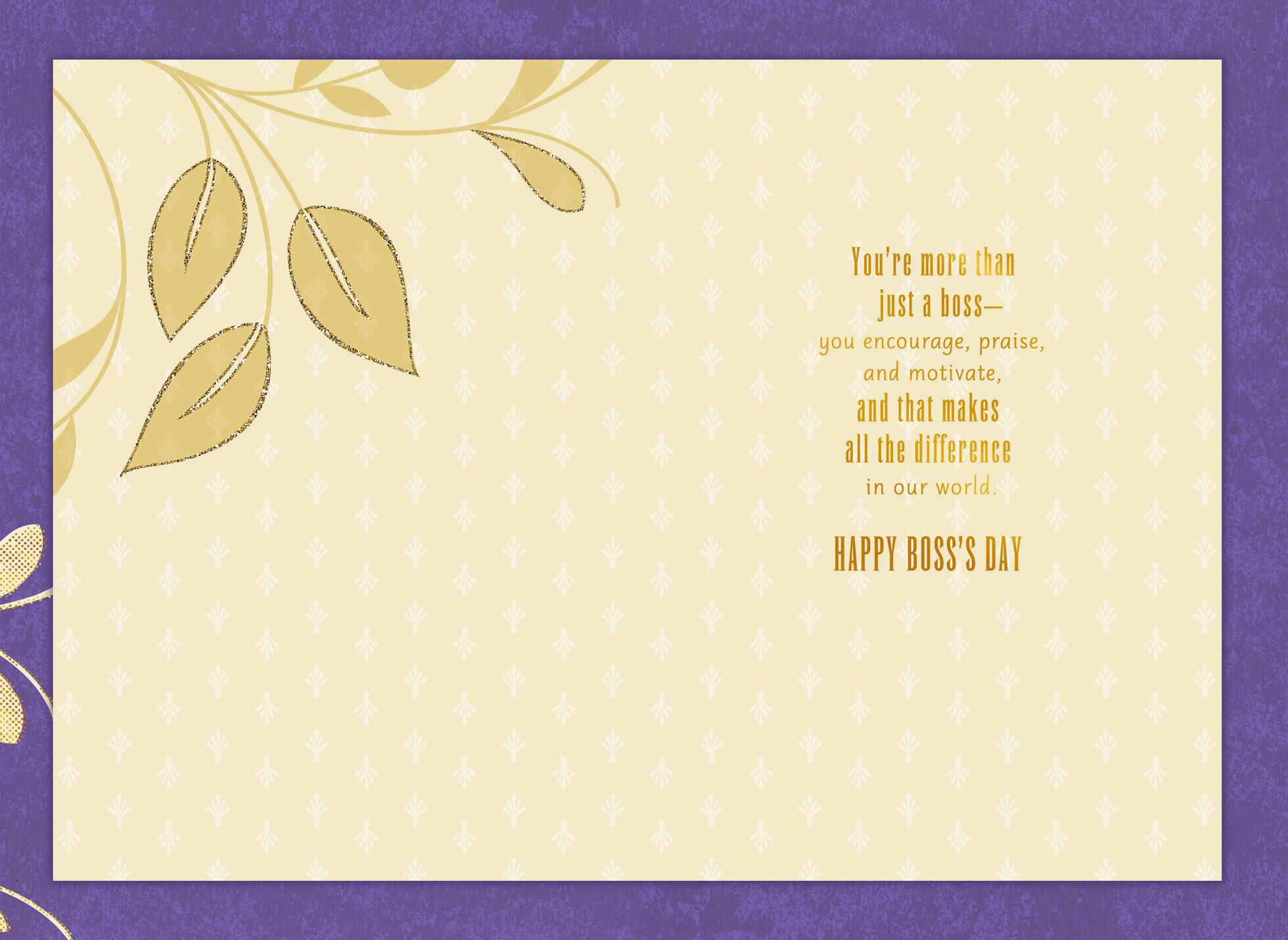 You Make a Difference Boss's Day Card From Us