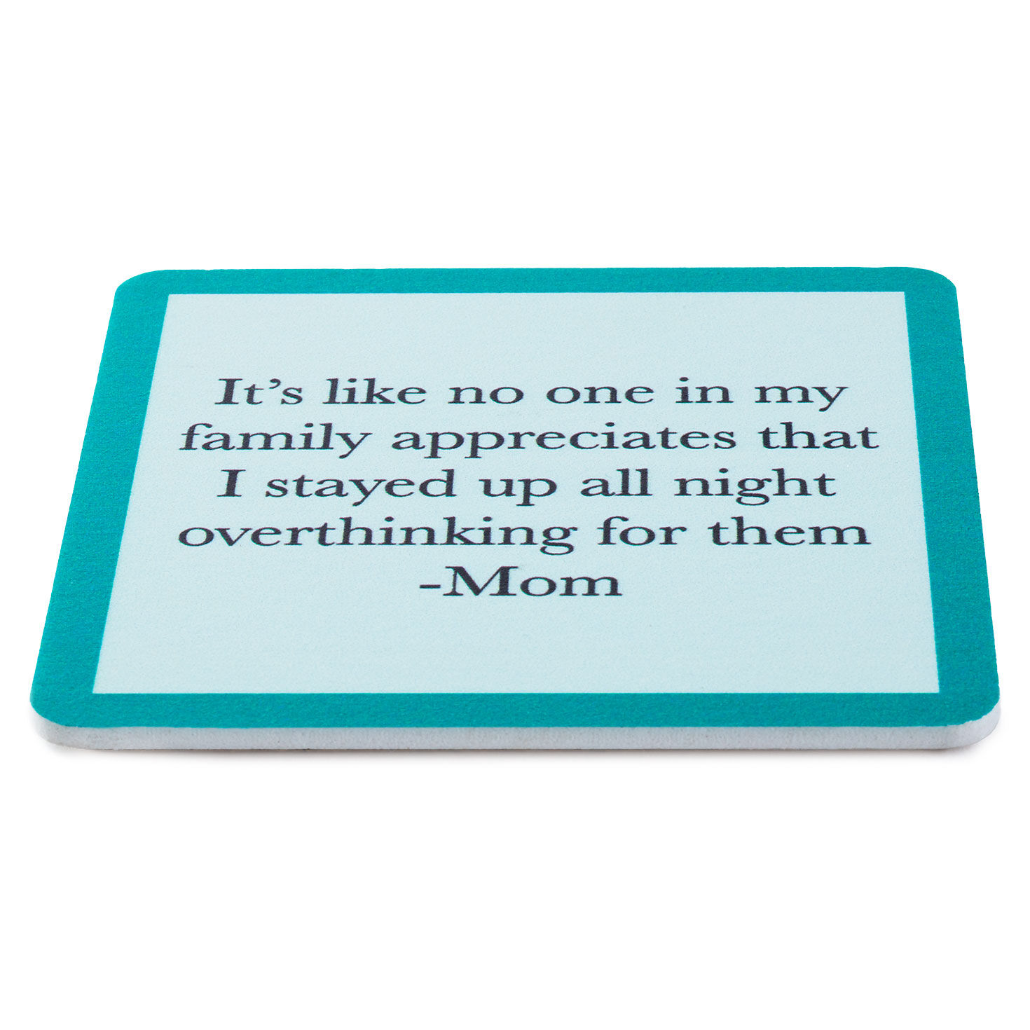 Drinks on Me Overthinking Mom Funny Coaster, , large image number 2