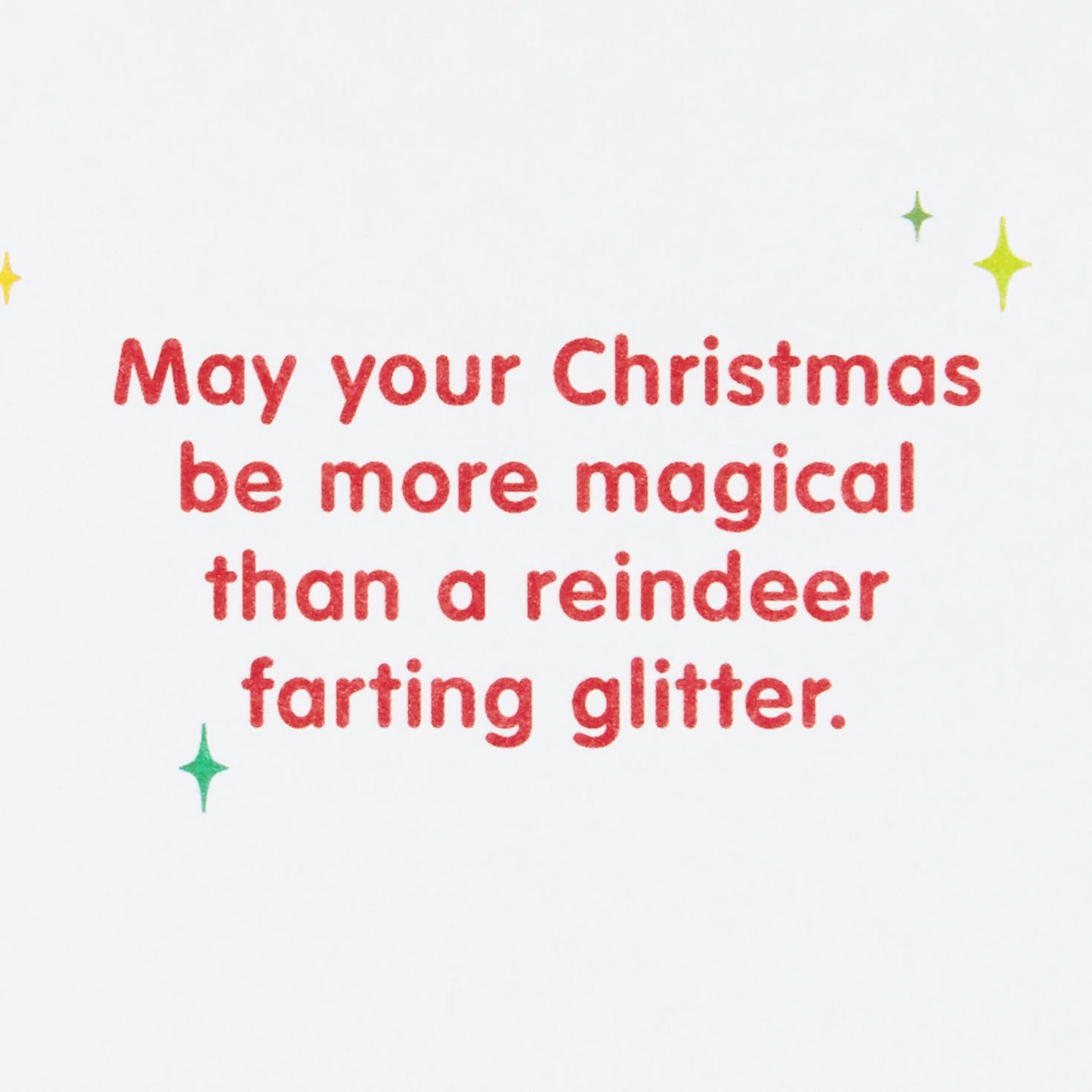 Farting Glitter Reindeer Funny Christmas Card - Greeting Cards - Hallmark