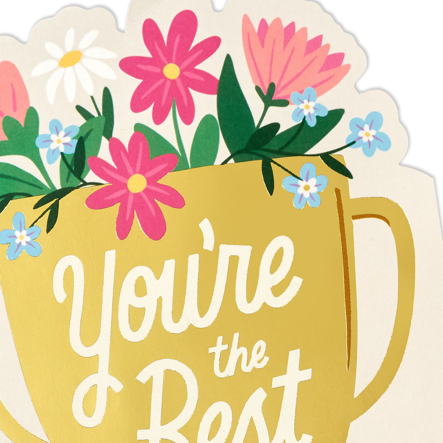 Trophy Cup With Flowers Musical Mother's Day Card  image number 4