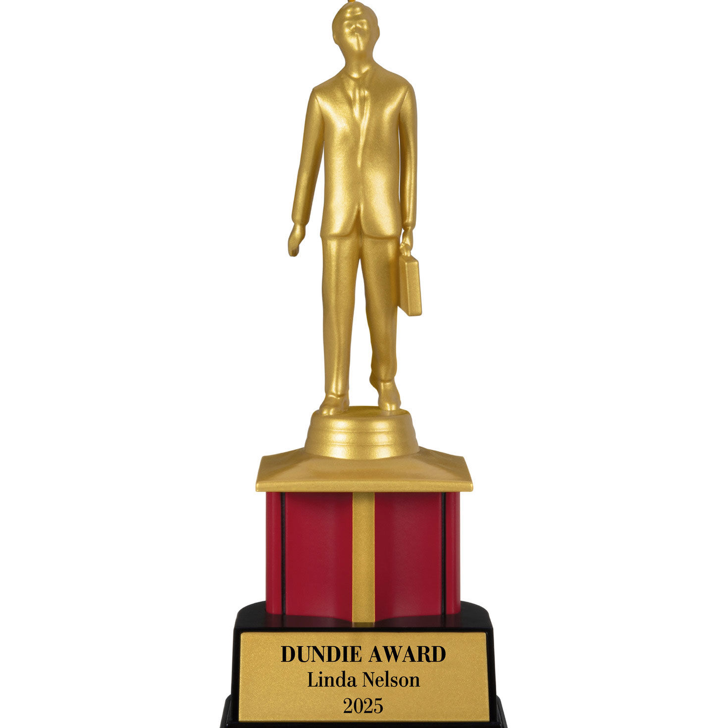 The Office Dundie Award Personalized Ornament closeup view image number 5