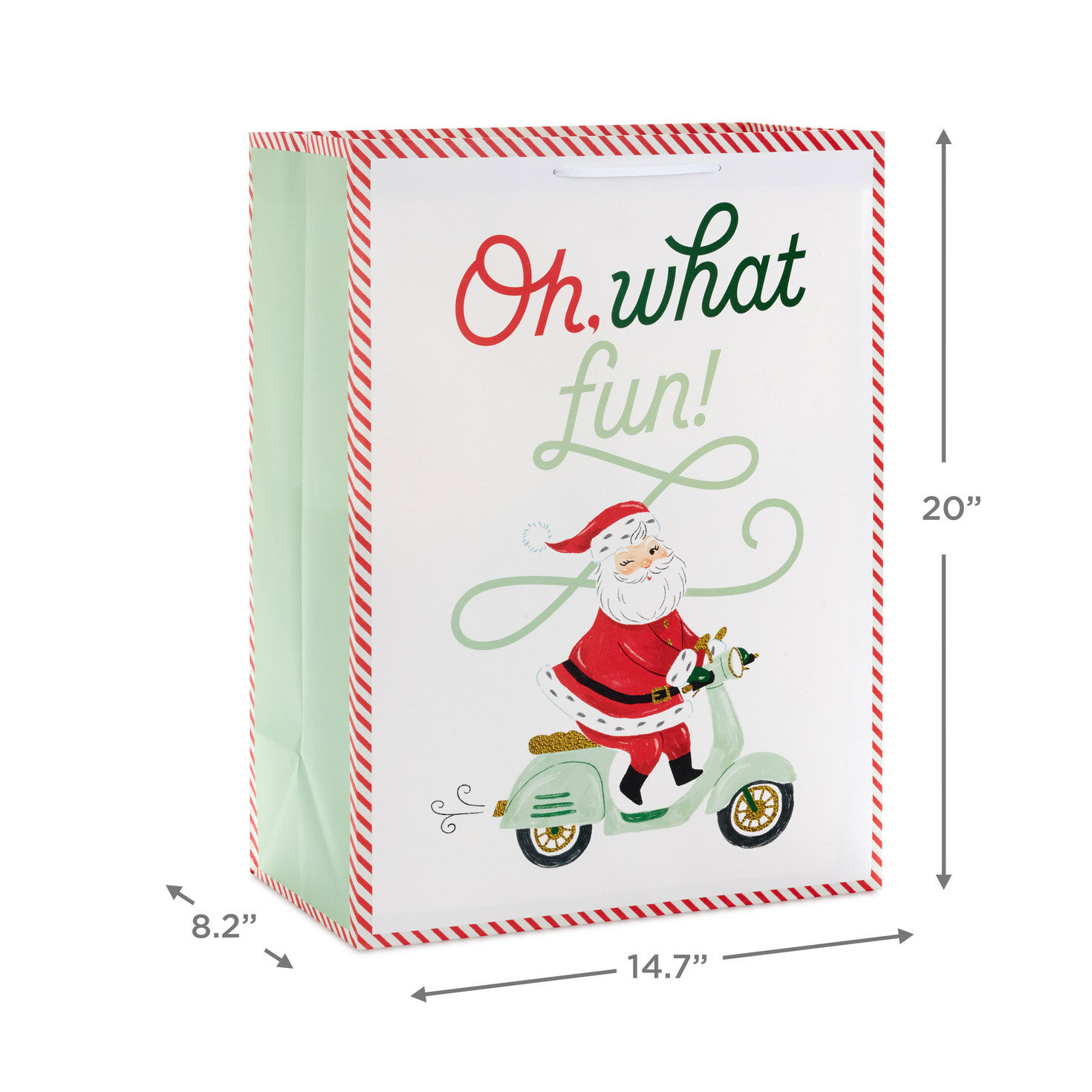 20" Oh What Fun Santa Jumbo Christmas Gift Bag for only USD 5.99 | Hallmark