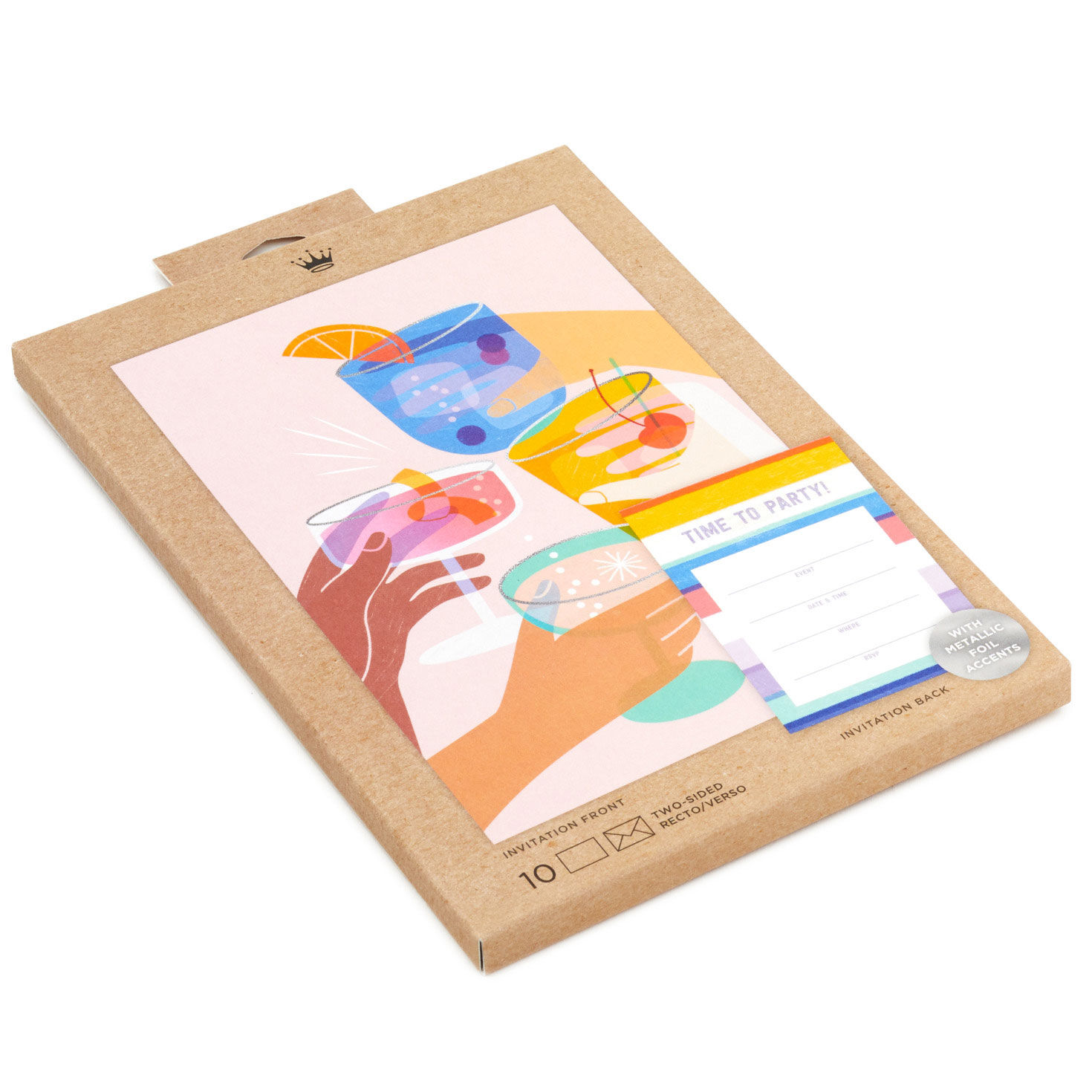 Cocktail Cheers Fill-in-the-Blank Party Invitations, Pack of 10