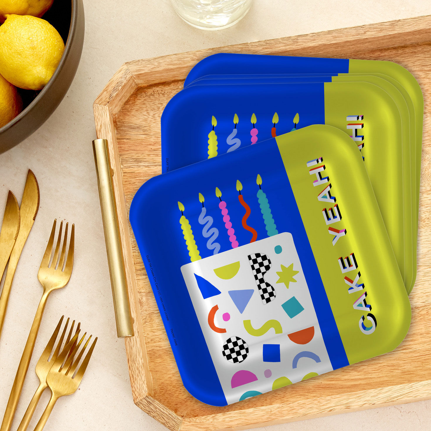 "Cake Yeah!" Modern Neon Dessert Plates, Pack of 8 for only USD 3.99 | Hallmark