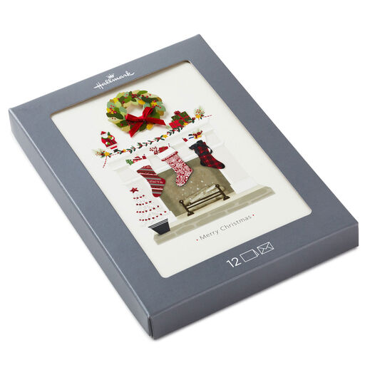 The Stockings Were Hung Boxed Christmas Cards, Pack of 12, 