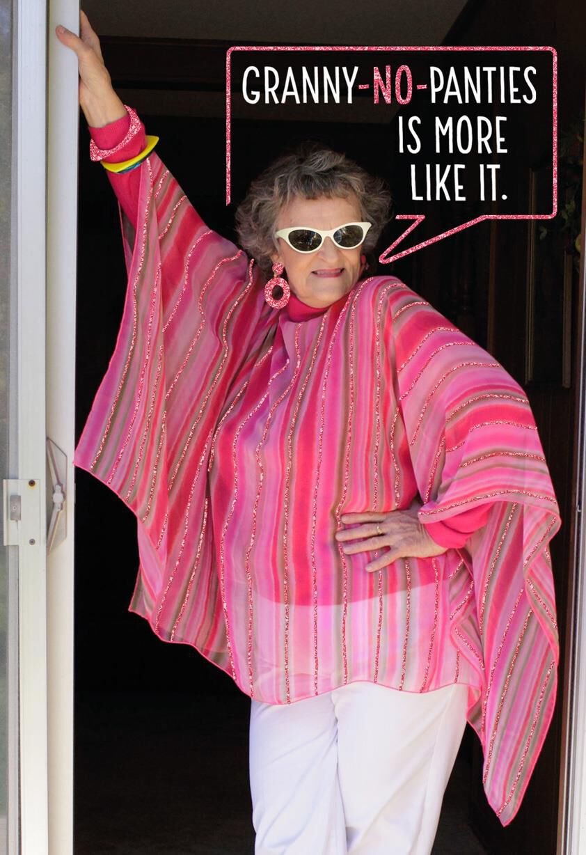 Granny-No-Panties Funny Birthday Card