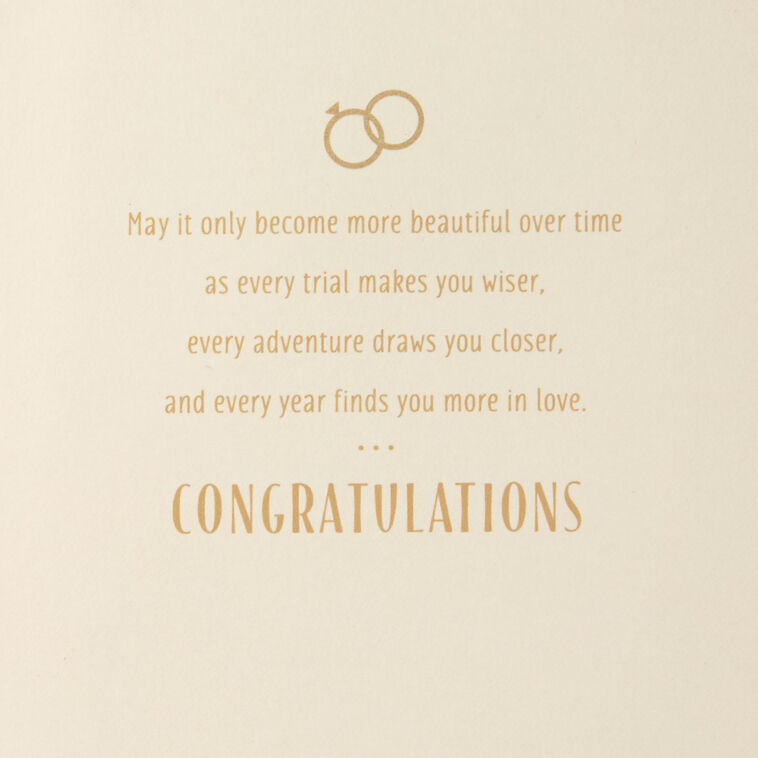 Happily Ever After Wedding Card With Heart Decoration, , large image number 2