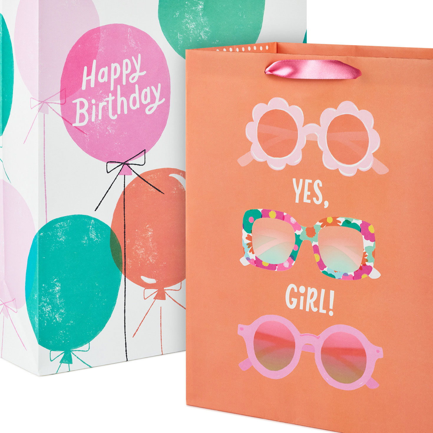 Sunglasses and Balloons Birthday Large and XL Gift Bags Base/Side Detail image number 5