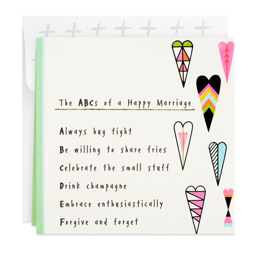 The ABCs of a Happy Marriage Wedding Card, 