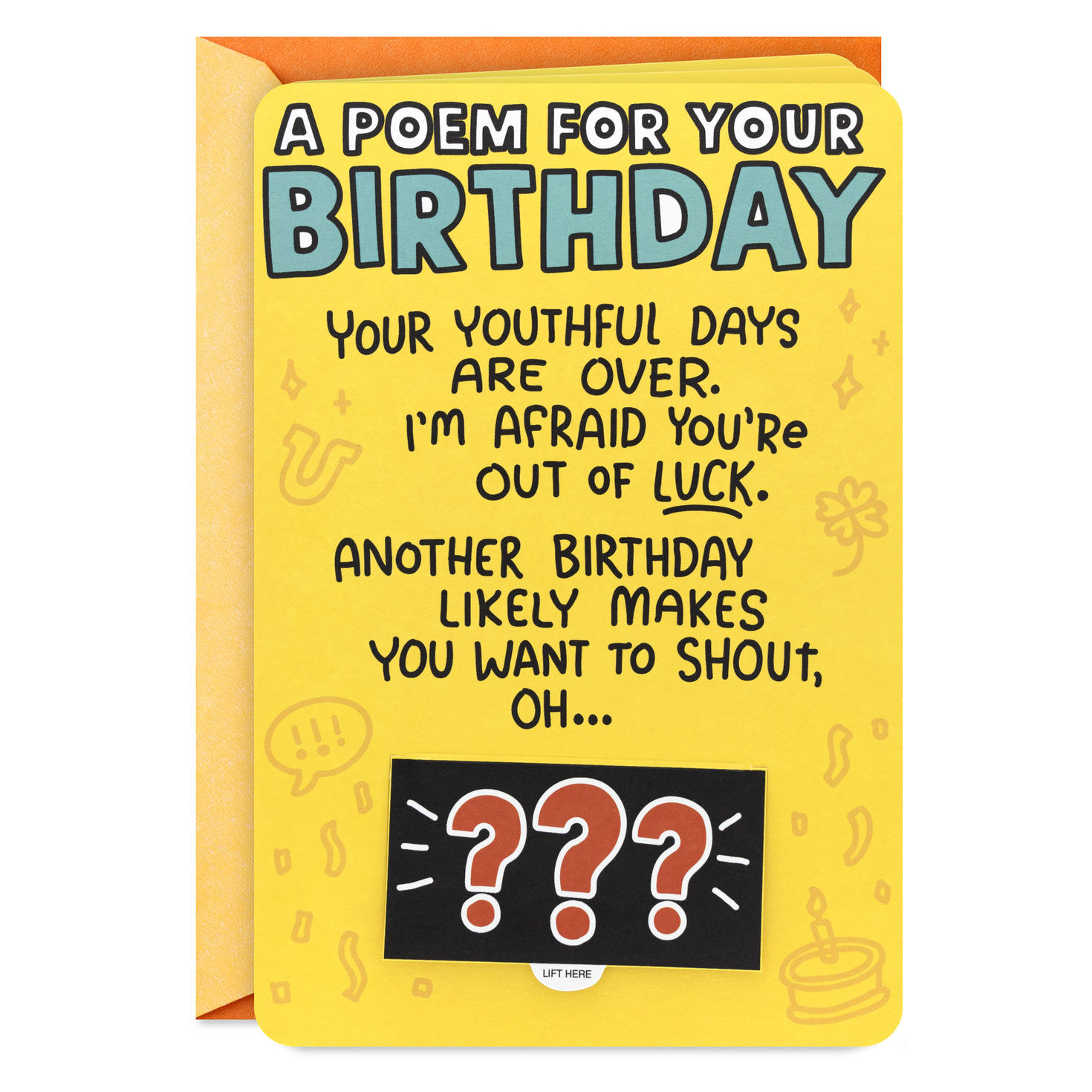 A Poem for Your Birthday Funny Lift-the-Flap Birthday Card
