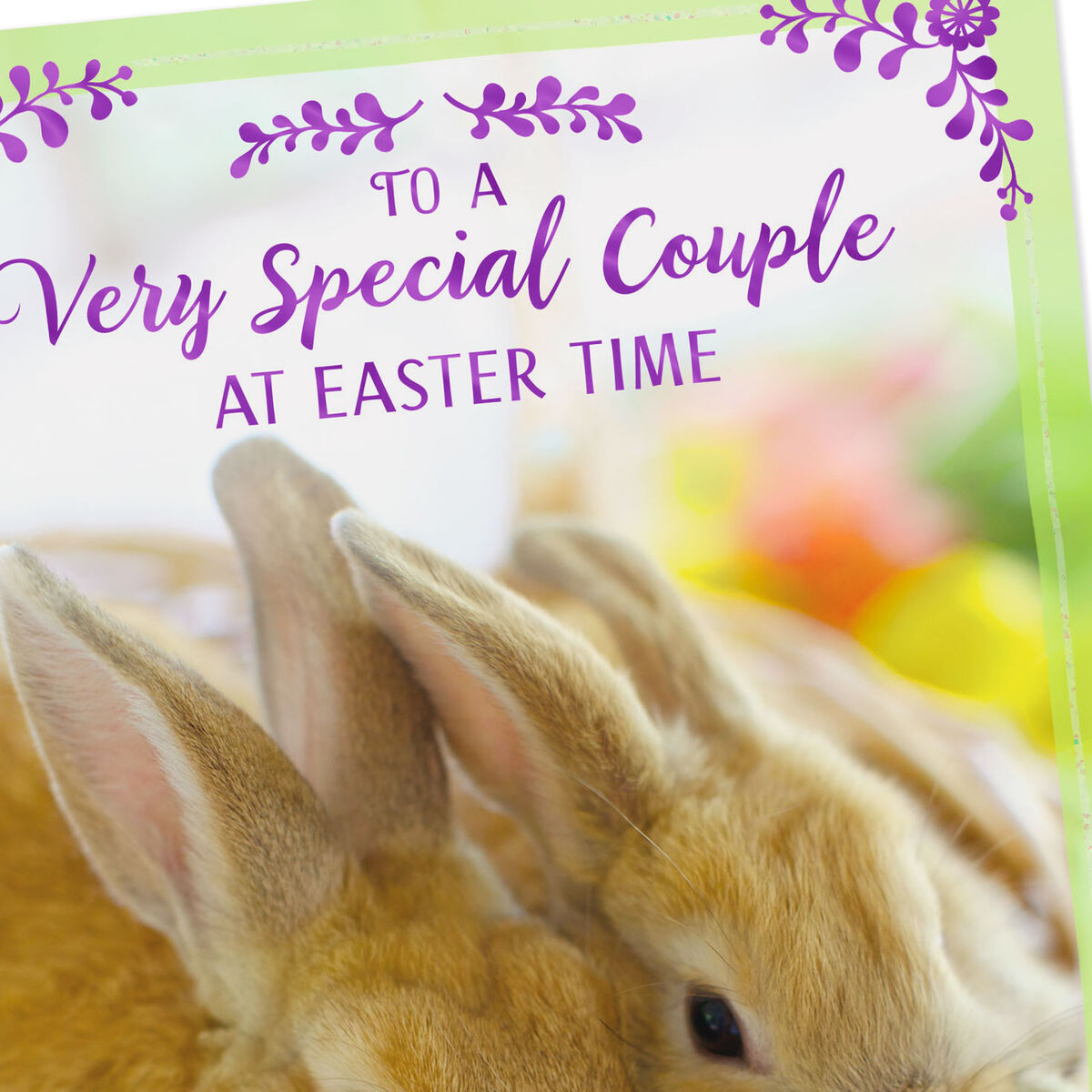 Two Bunnies in Basket Easter Card for Couple Greeting Cards Hallmark