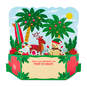 Tropical Santa Musical 3D Pop-Up Christmas Card With Light, , large image number 3