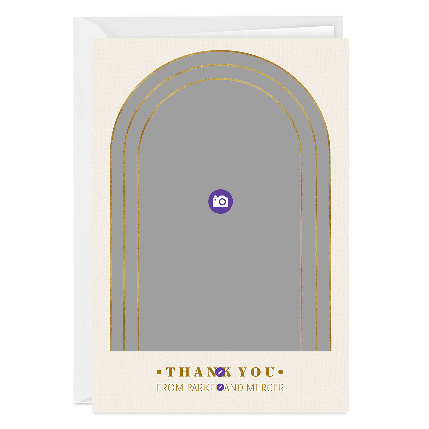 Personalized Elegant Wedding Anniversary Photo Card  image number 3