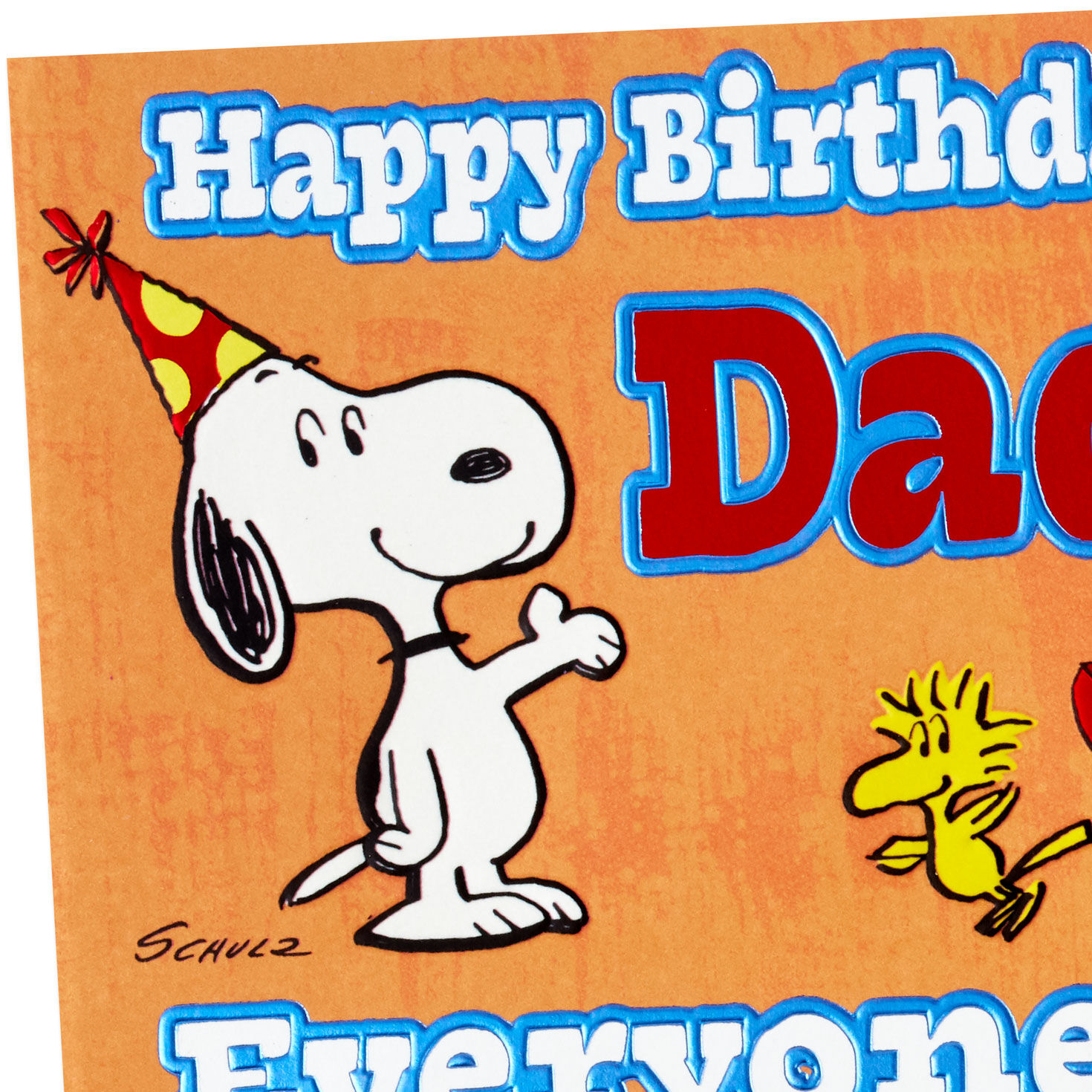 Peanuts Snoopy & Woodstock Best Dad Funny Birthday Card Card Front Detail image number 4