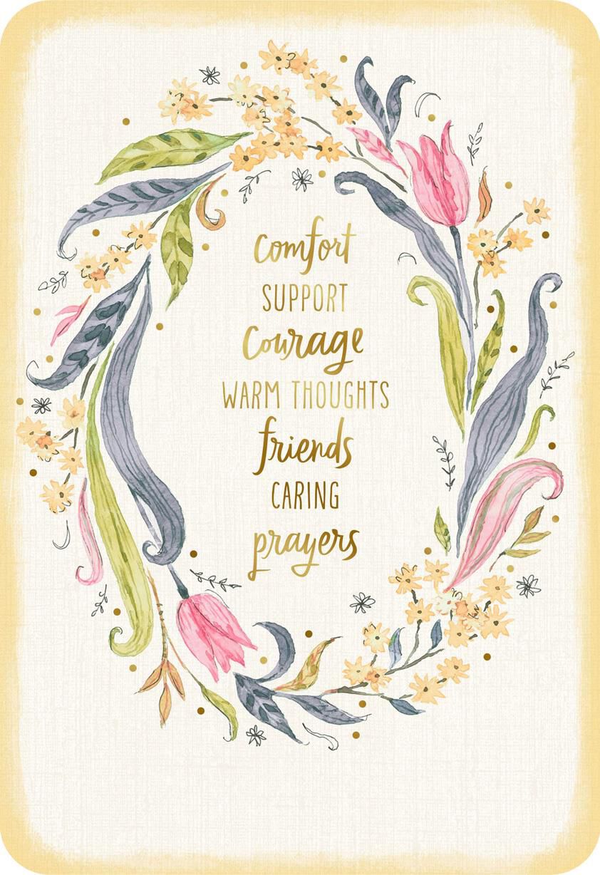 Comfort, Support, Courage Thinking of You Card