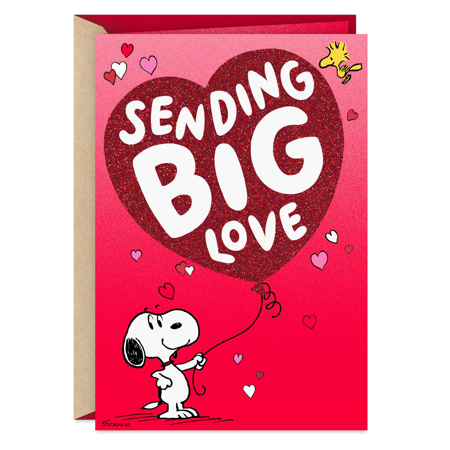 Peanuts® Snoopy and Woodstock Sending Big Love Valentine's Day Card