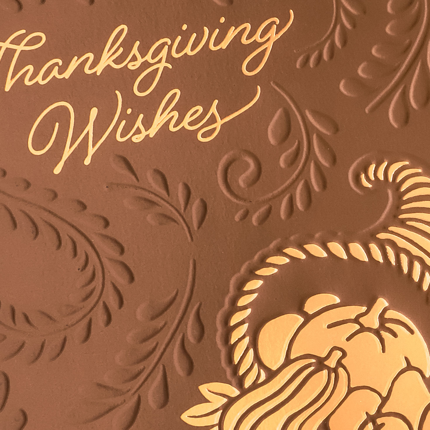Cornucopia Thanksgiving Card Card Front Detail image number 4