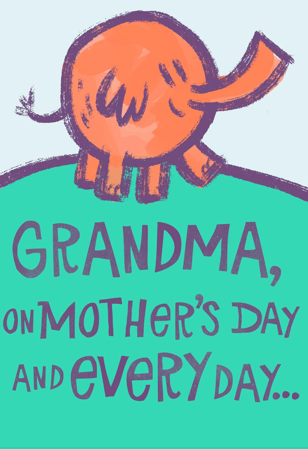 Elephant Hugs Pop Up Mother's Day Card for Grandmother