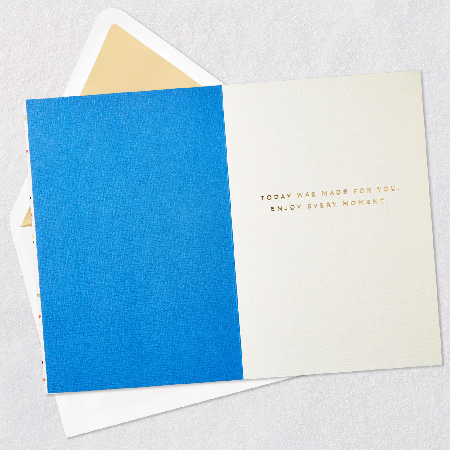Colorful Microconfetti in Ivory Birthday Card Open card with envelope image number 3