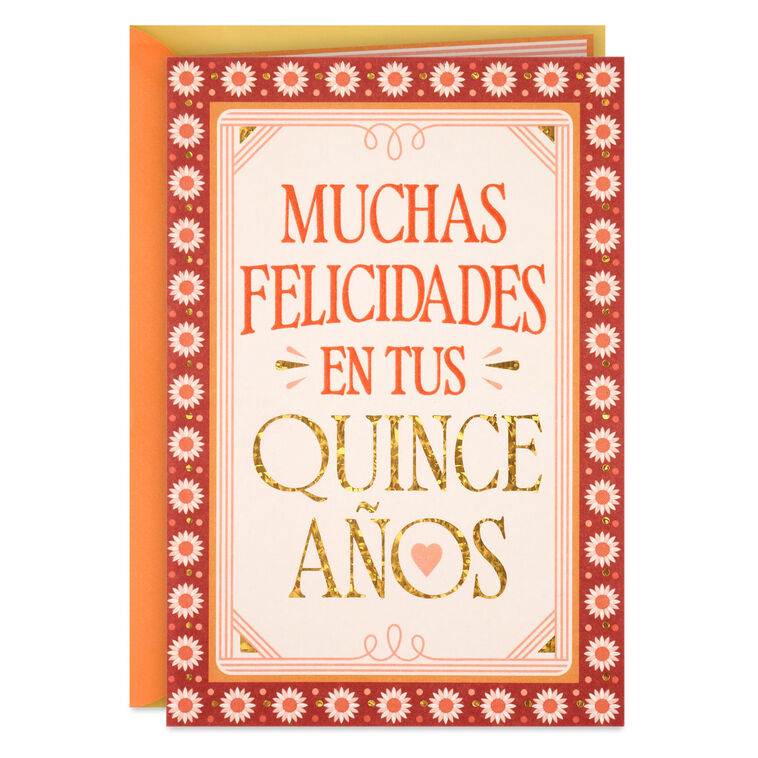 My Heartfelt Wish for You Spanish-Language Quinceañera Card