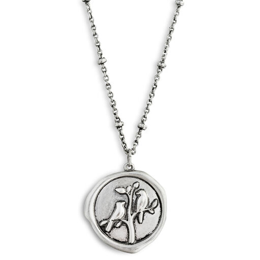 Birds Charm Dear You Sister Necklace, 17.5", 