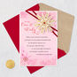 Snowflake on Pink Christmas Card for Wife Card Front with Envelope and Gold Seal image number 7