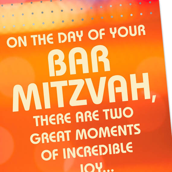 Great Moments Bar Mitzvah Congratulations Money Holder Card, , large image number 4