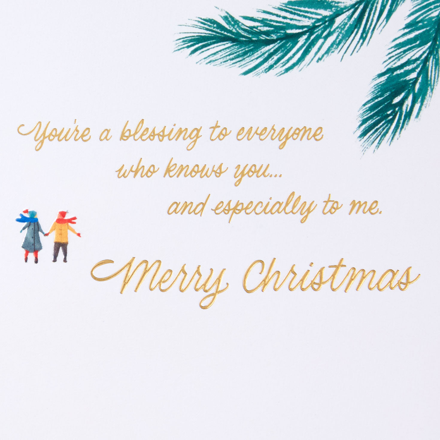 Pine Branch Winter Scene Christmas Card for Mom Sentiment image number 2