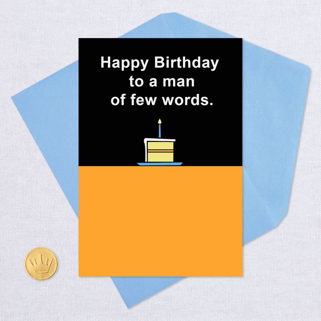 For A Man Of Few Words Funny Birthday Card Greeting Cards Hallmark