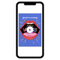 Screaming Mouth Personalized Encouragement Card phone with card front image number 1