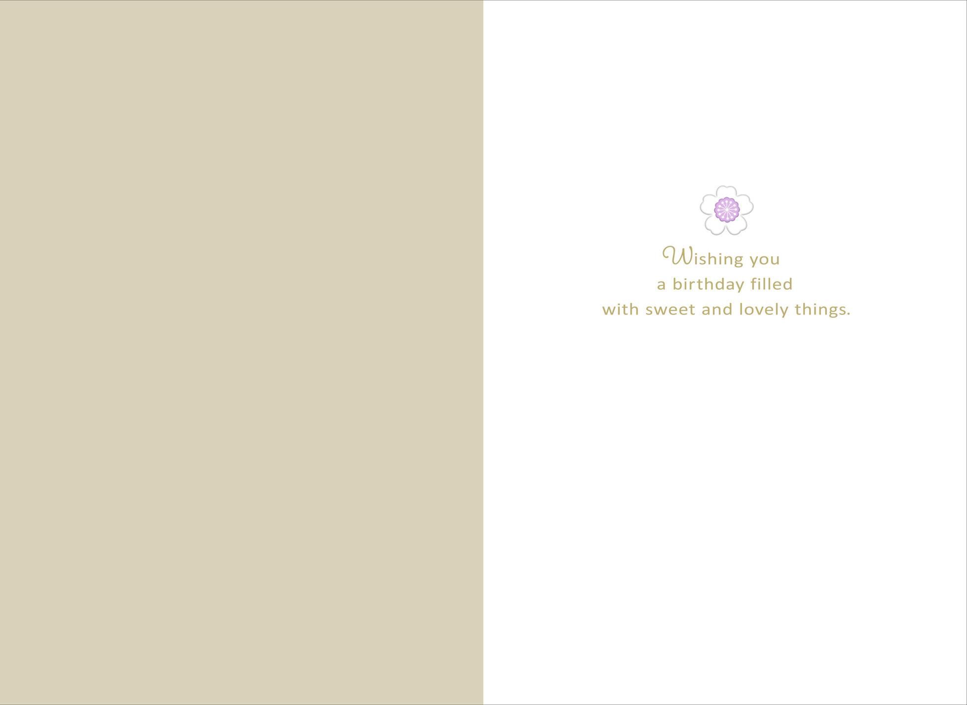 Elegant Cupcake Wishes Birthday Card