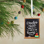 A Teacher's Heart Blackboard Christmas Ornament hanging on tree image number 2