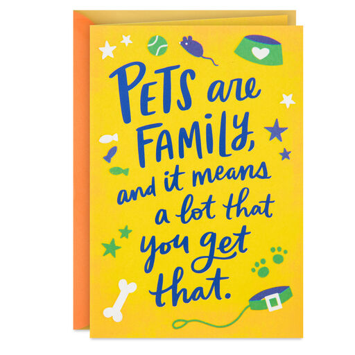 Pets Are Family Thank-You Card for Pet Caregiver, 