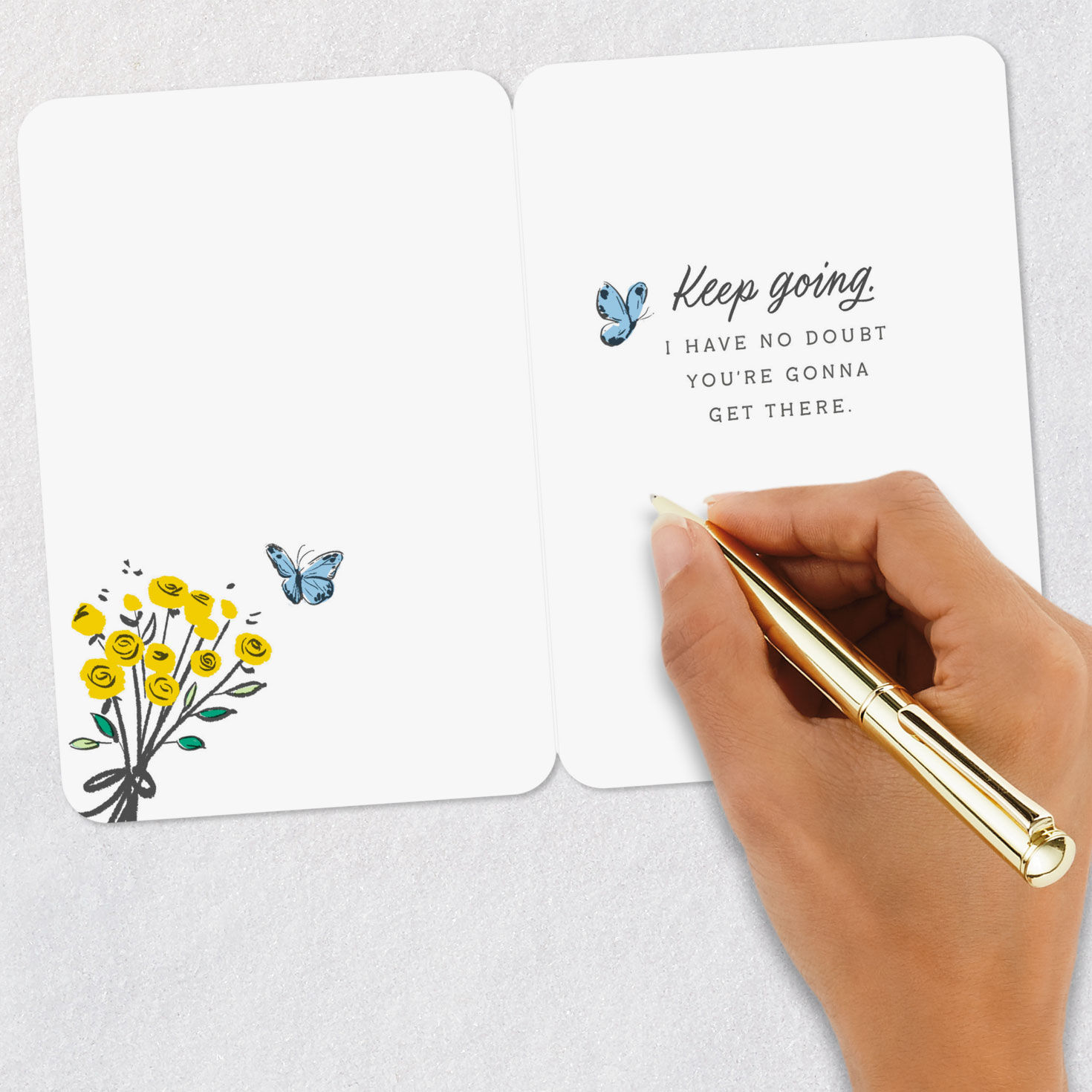 Bike, Butterflies and Flowers Encouragement Card Signing card image number 6