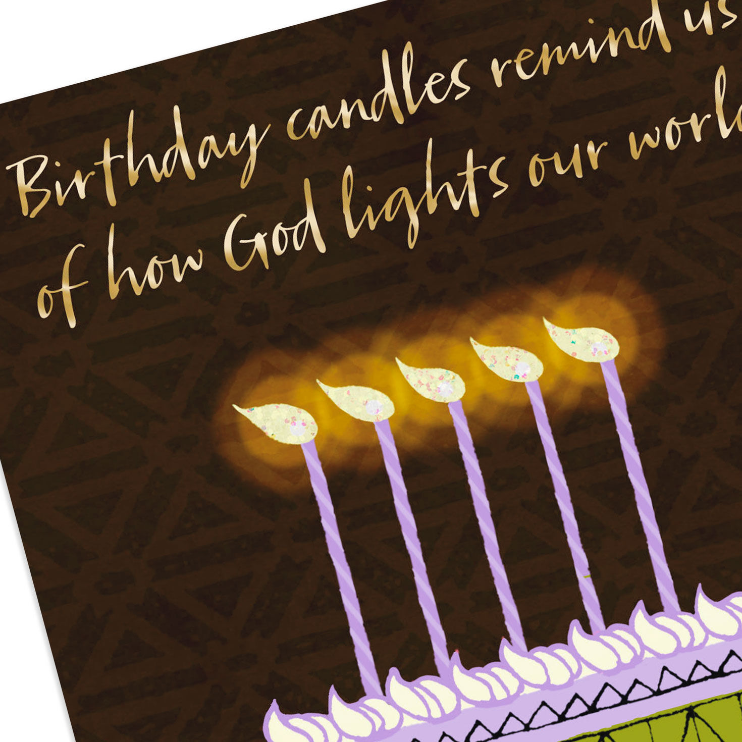 Birthday Cake With Candles Religious Birthday Card Card Front Detail image number 4
