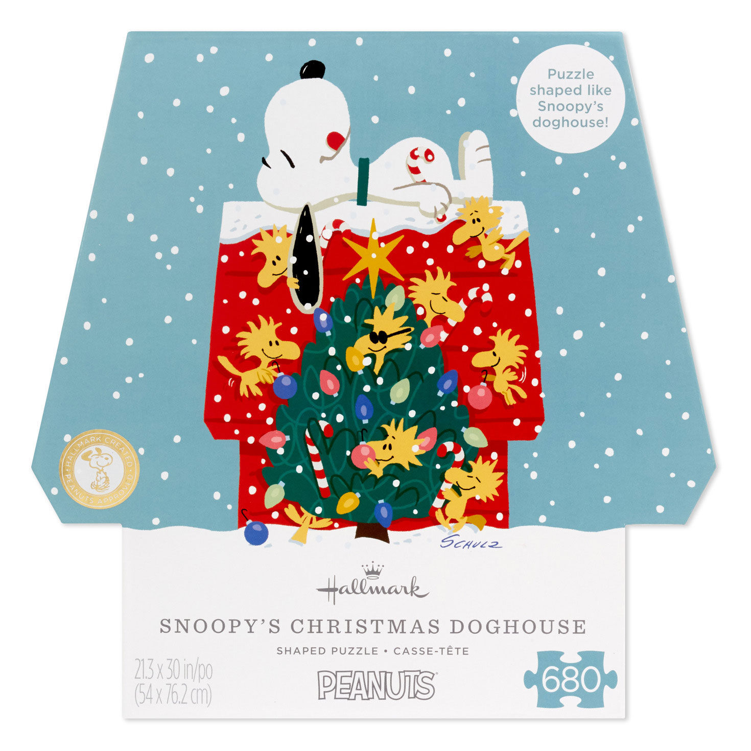 Peanuts® Snoopy's Christmas Doghouse 680-Piece Shaped Puzzle for only USD 28.99 | Hallmark