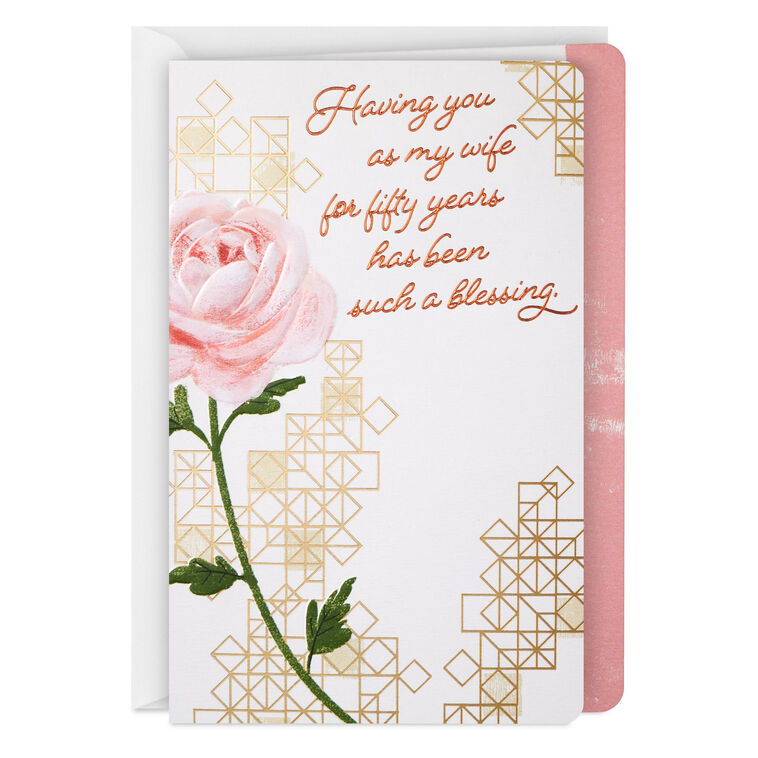 You Are a Blessing Religious 50th Anniversary Card for Wife